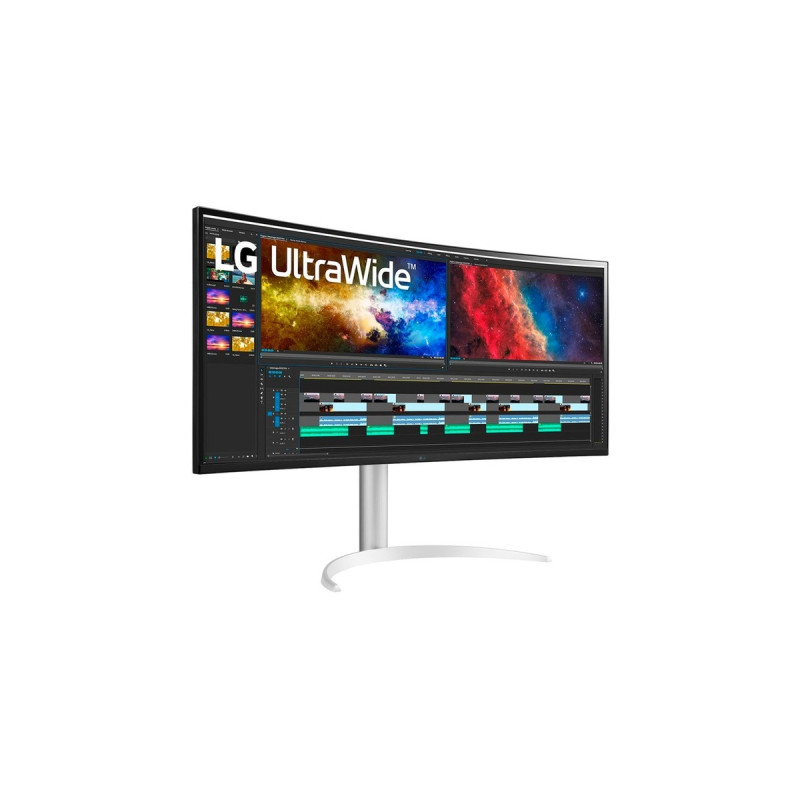 LG 38BQ85C-W, Gaming-Monitor(95.29 cm (37.5 Zoll), schwarz/weiß, Curved, HDMI, DisplayPort, USB-C, Free-Sync)