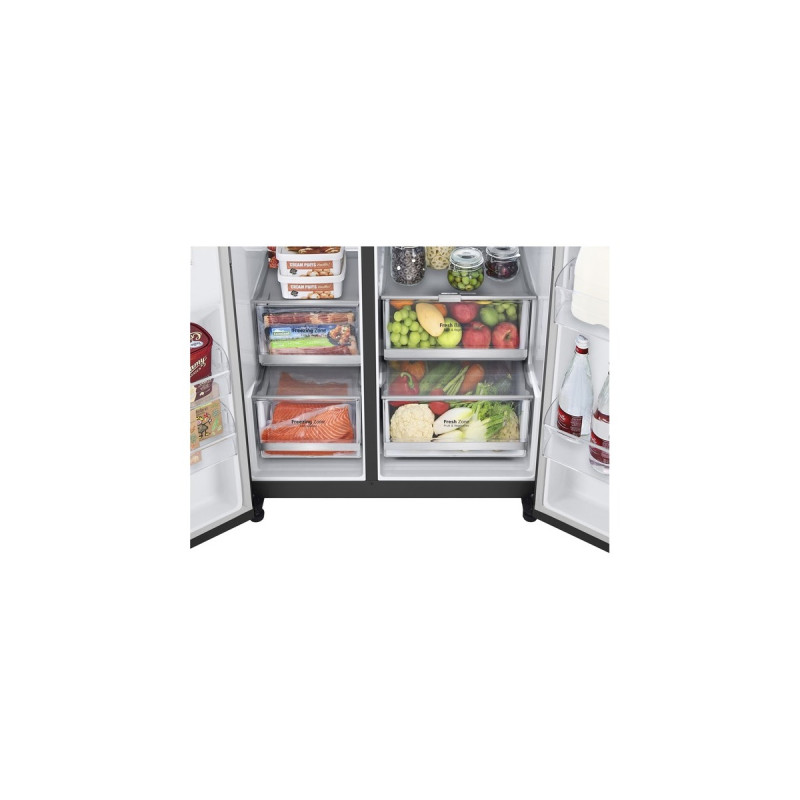 LG GSXV90MCDE, Side-by-Side(InstaView Door-in-Door mit Showeffekt, DoorCooling+, UVnano Technologie)