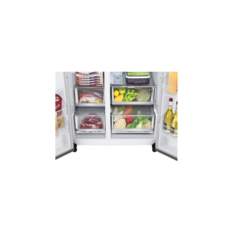 LG GSXV91BSAF, Side-by-Side(InstaView Door-in-Door mit Showeffekt, DoorCooling+, UVnano Technologie)