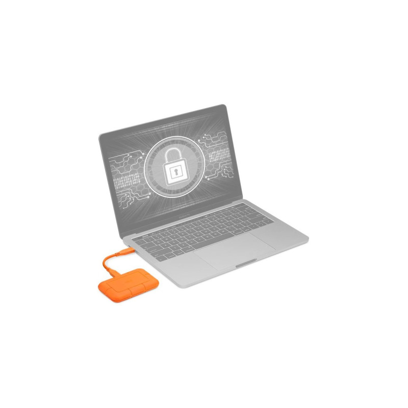 LaCie RUGGED SSD 2 TB, Externe SSD(orange, USB-C 3.2 Gen 1 (5 Gbit/s))
