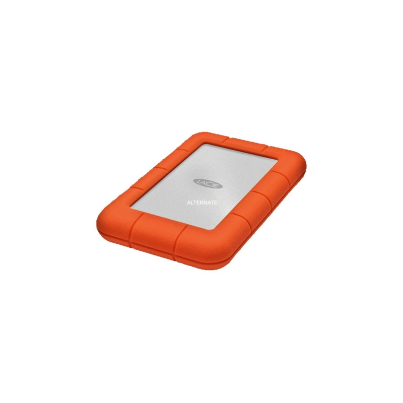 LaCie Rugged Mini 2 TB, Externe Festplatte(silber/orange, Micro-USB-B 3.2 Gen 1 (5 Gbit/s))