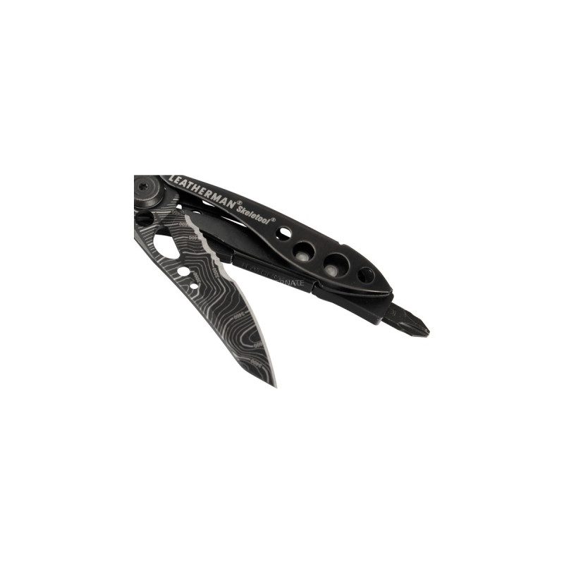 Leatherman Multitool SKELETOOL Topo(schwarz, 7 Tools)