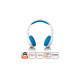 Lenco HP-010, Kopfhörer(blau, 3.5 mm Klinke)