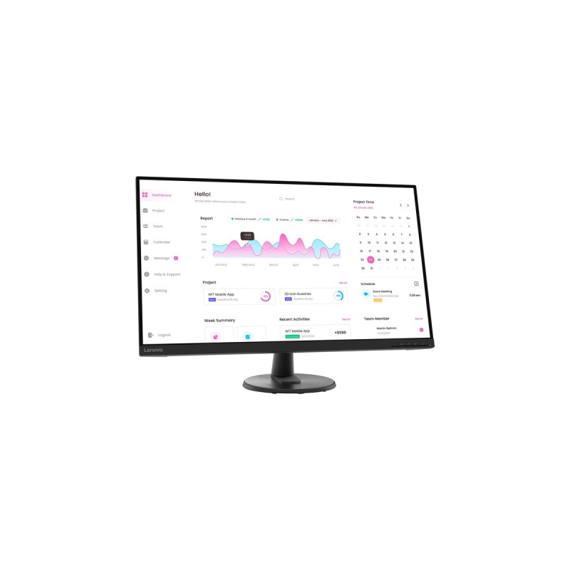 Lenovo D32-40, LED-Monitor(80 cm (31.5 Zoll), schwarz, FullHD, VA, HDMI, DisplayPort)
