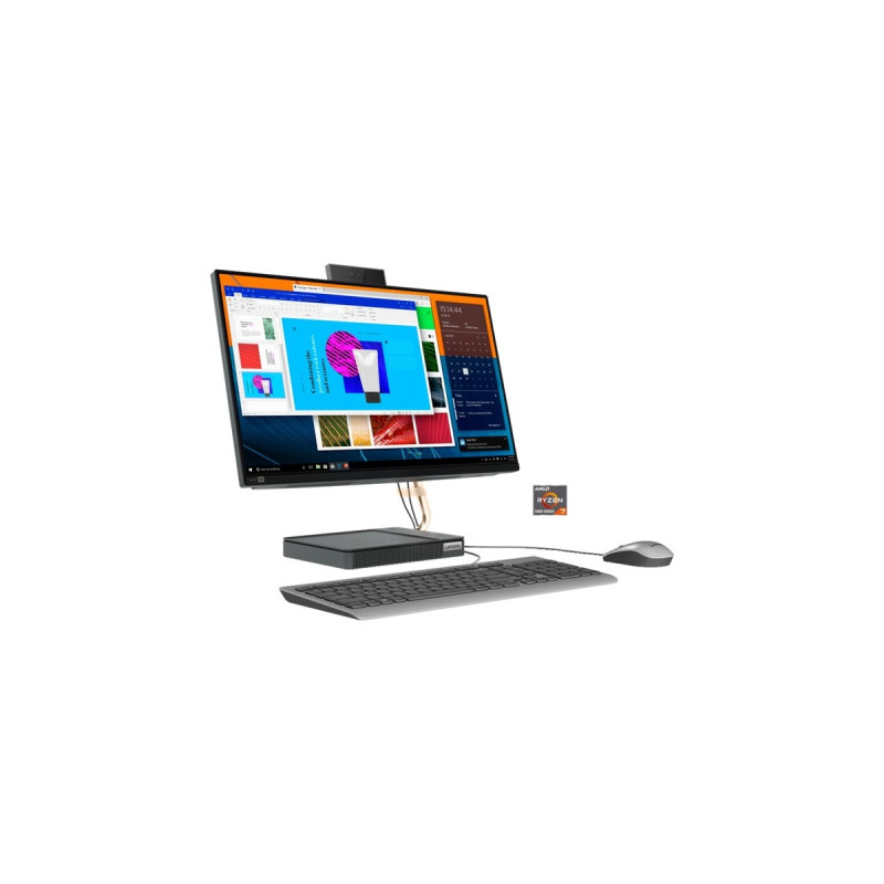 Lenovo IdeaCentre AiO 5 24ALC6 (F0G2001DGE), PC-System(grau, Windows 11 Home 64-Bit)
