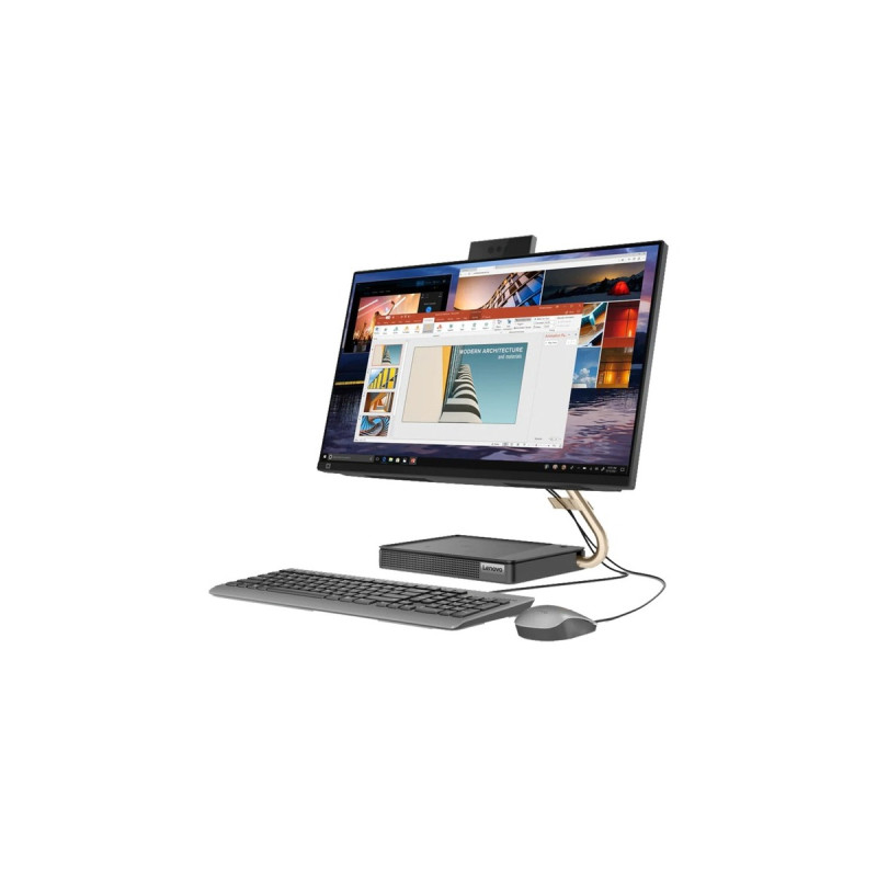 Lenovo IdeaCentre AiO 5 24ALC6 (F0G20043GE), PC-System(grau, Windows 11 Home 64-Bit)