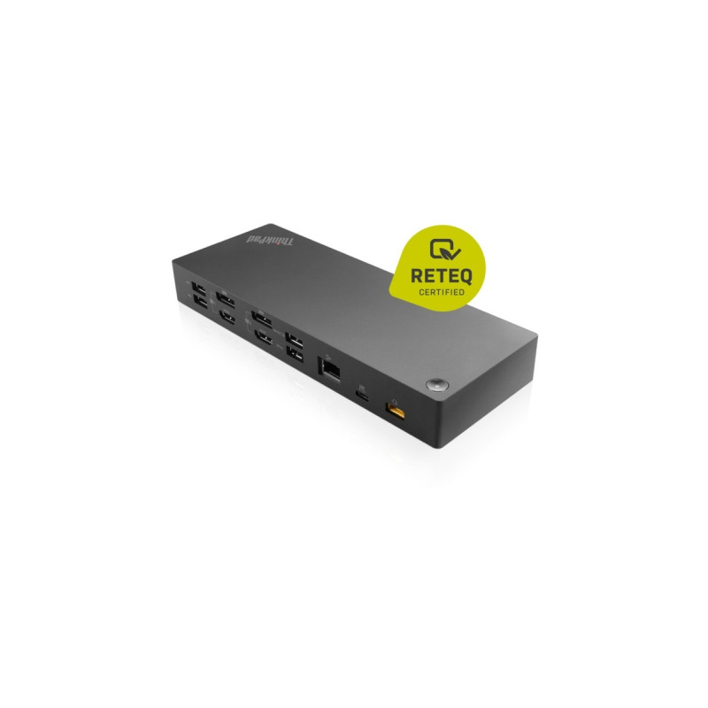 Lenovo ThinkPad Hybrid USB-C Dock mit USB A Generalüberholt, Dockingstation(schwarz)