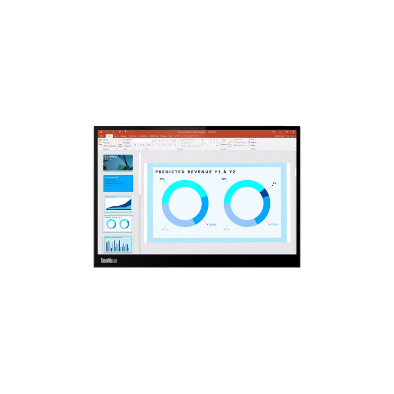 Lenovo ThinkVision M14d, LED-Monitor(36 cm (14 Zoll), schwarz, IPS, 2x USB-C)