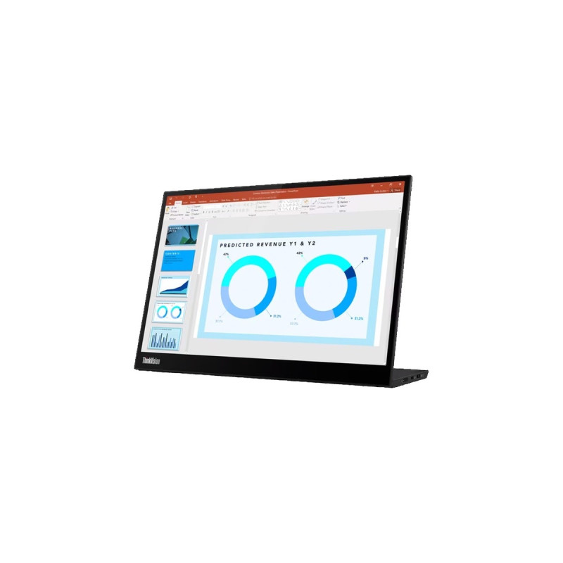 Lenovo ThinkVision M14d, LED-Monitor(36 cm (14 Zoll), schwarz, IPS, 2x USB-C)