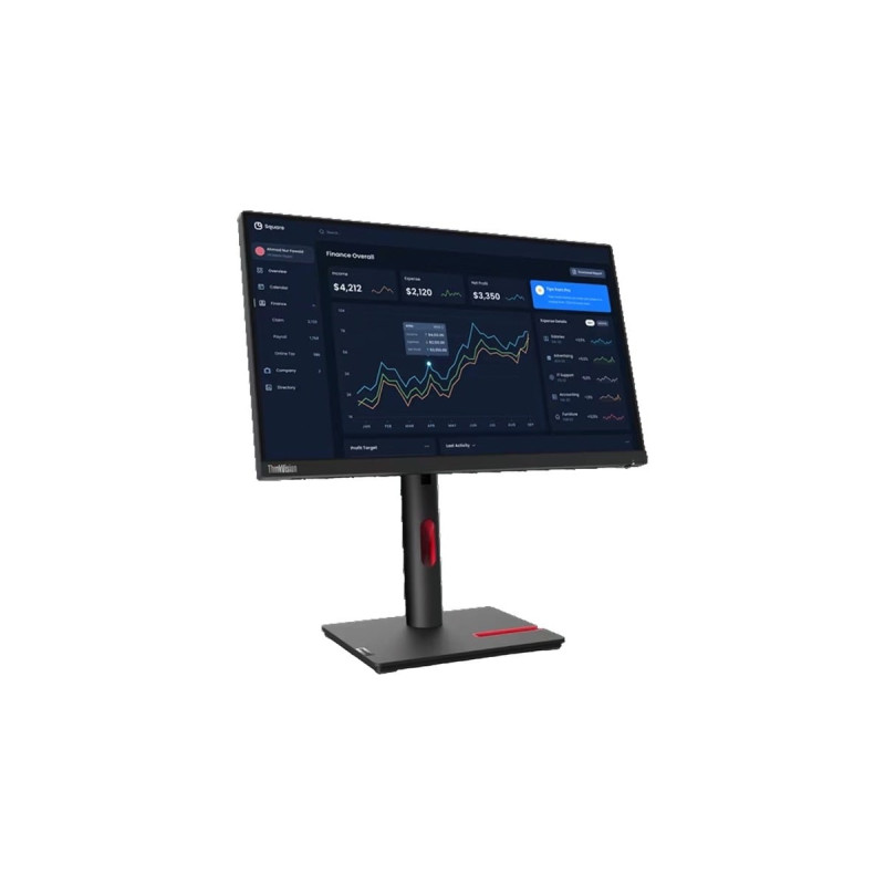 Lenovo ThinkVision T22i-30, LED-Monitor(54.5 cm (21.5 Zoll), schwarz, Full HD, IPS, HDMI, DisplayPort, VGA, Pivot, Outlet)
