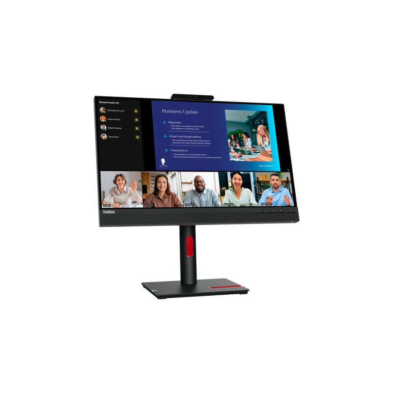 Lenovo ThinkVision T24v-30, LED-Monitor(60.5 cm (23.8 Zoll), schwarz, Full HD, IPS, HDMI, DisplayPort, VGA, Pivot, Webcam)