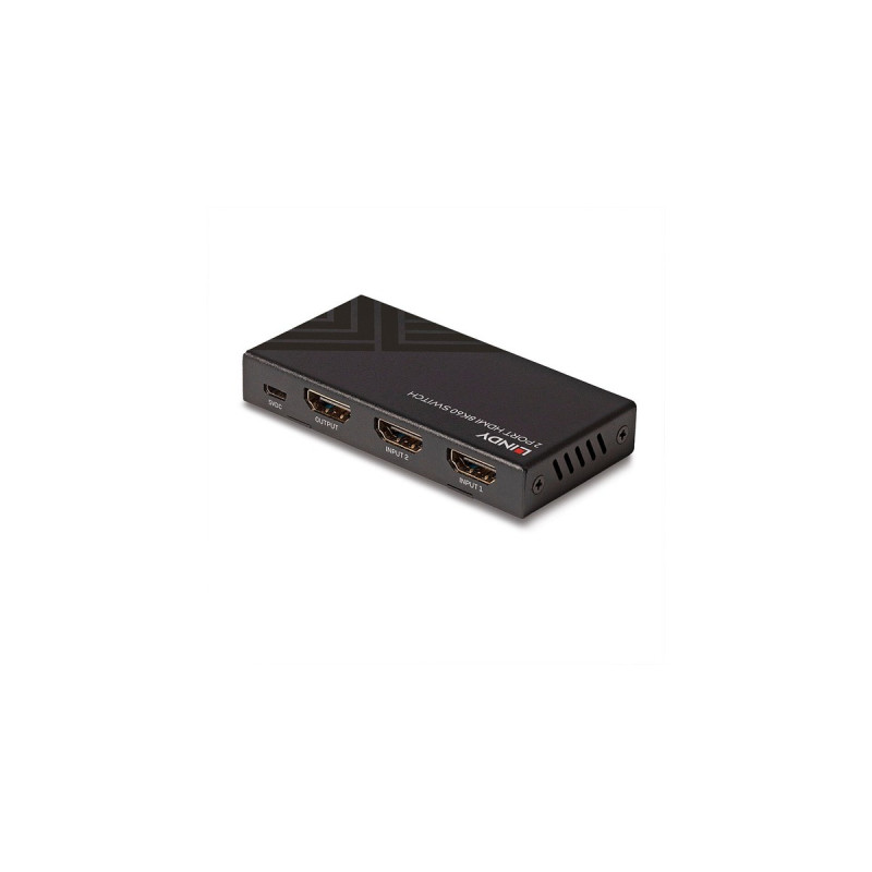 Lindy 2-Port HDMI Switch 2.1 8K60 HDR(schwarz)