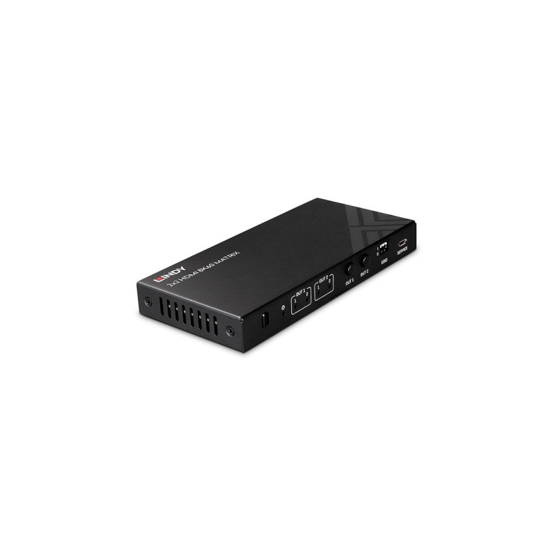 Lindy 2x2 8K60 Matrix HDMI Switch(schwarz, EDID Management, Fernbedienung)