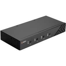 Lindy 4 Port KM Switch, USB 2.0 & Audio, KVM-Switch(schwarz)