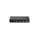 Lindy 4 Port KM Switch, USB 2.0 & Audio, KVM-Switch(schwarz)
