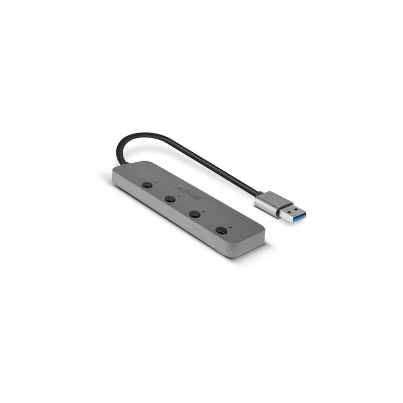 Lindy 4 Port USB 3.0 Hub mit Ein-/Ausschaltern, USB-Hub