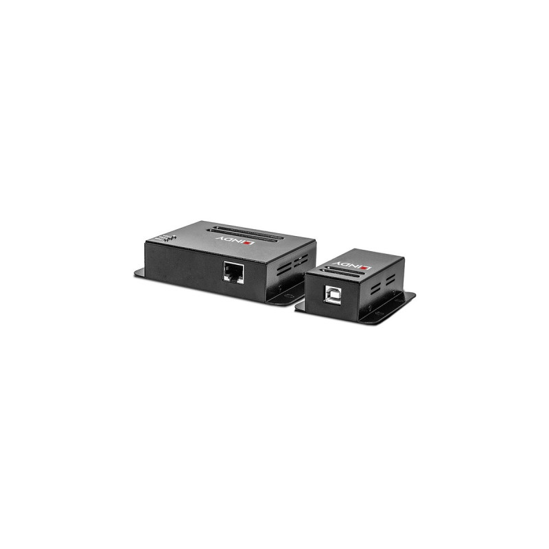 Lindy 50m 4 Port USB 2.0 Cat.6 Extender, USB-Extender(schwarz, USB 2.0 Cat.6)