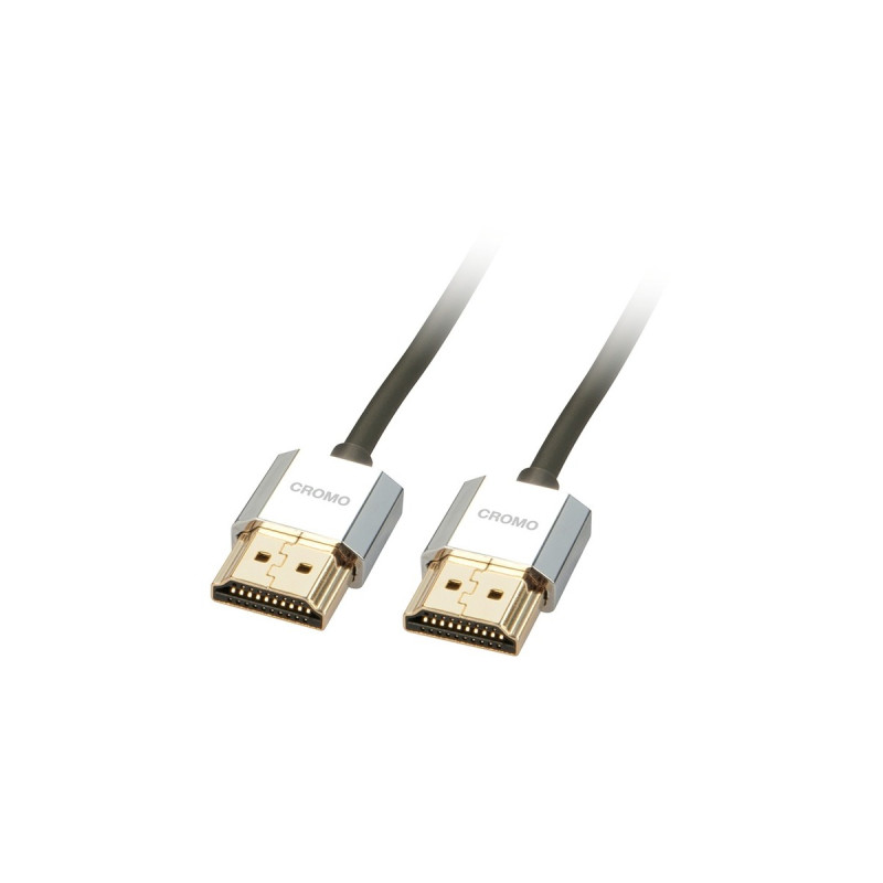 Lindy CROMO Slim High-Speed-HDMI-Kabel mit Ethernet(schwarz, 50cm)