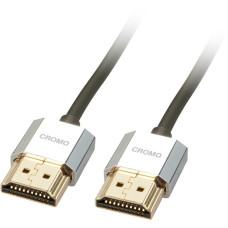 Lindy CROMO Slim High-Speed-HDMI-Kabel mit Ethernet(schwarz, 1 Meter)