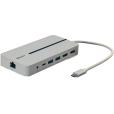 Lindy DST-Mx Duo, Dockingstation(2x 4K HDMI, PD 3.0 100W, USB 3.2 Gen 1, Gigabit Ethernet, Audio)