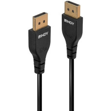 Lindy DisplayPort 1.4 Kabel, Slim(schwarz, 2 Meter)