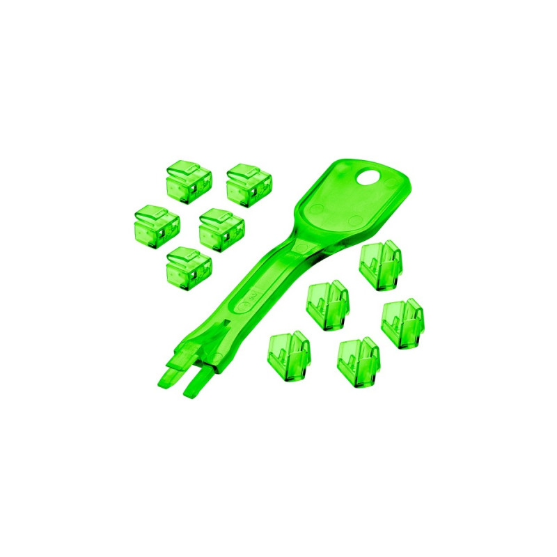 Lindy RJ45 Port Schloss 10x m Schlüssel, Einsteckschloss(grün)