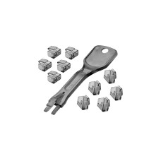 Lindy RJ45 Port Schloss 10x mit Schlüssel, Einsteckschloss(schwarz)