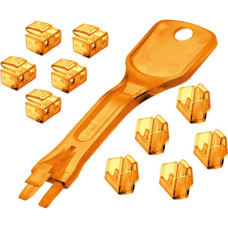Lindy RJ45 Port Schloss (10 Stück) mit Schlüssel, Diebstahlschutz(orange, Code: Orange)