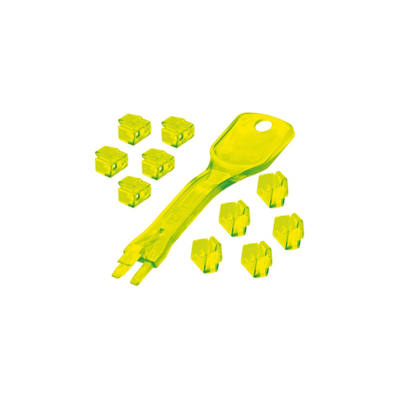 Lindy RJ45 Port Schloss (10 Stück) mit Schlüssel, Diebstahlschutz(gelb, Code: Gelb)