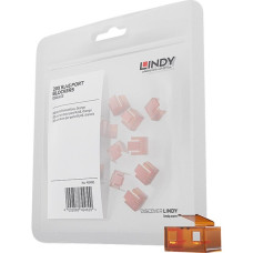 Lindy RJ45 Port Schloss (20 Stück) ohne Schlüssel, Diebstahlschutz(orange, Code: Orange)