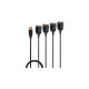 4x Seriell RS232 Stecker(schwarz, 94cm)