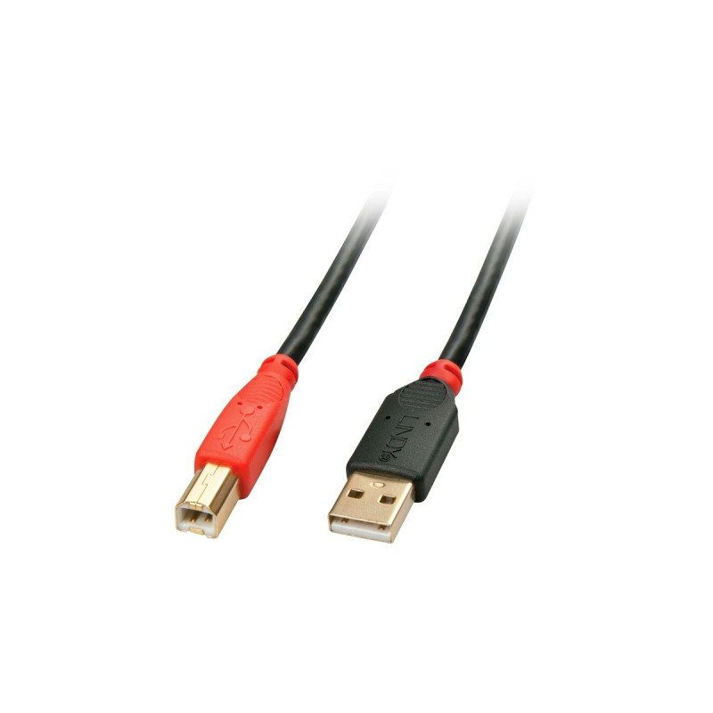 USB-B Stecker(schwarz, 10 Meter)