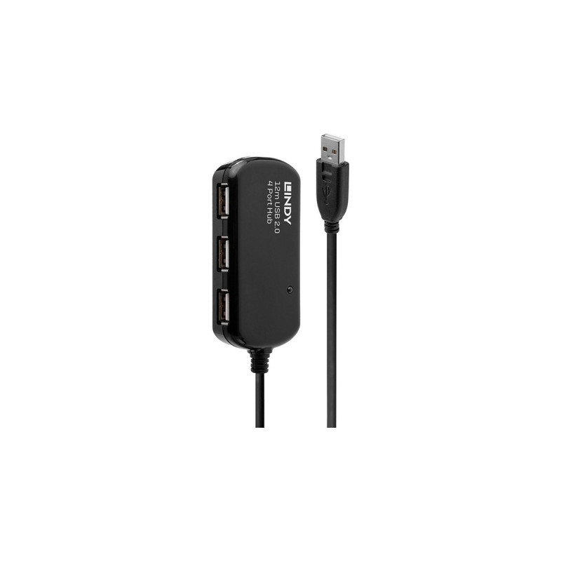 Lindy USB 2.0 Aktivverlängerungshub Pro 2.0 12m, USB-Hub