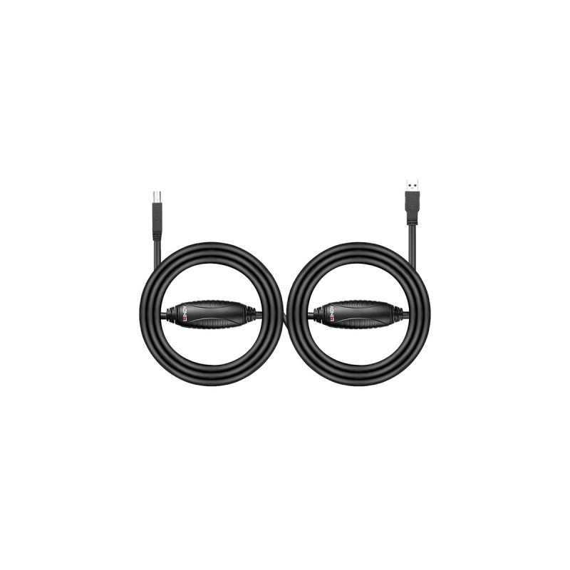 USB-B Stecker(schwarz, 10 Meter)