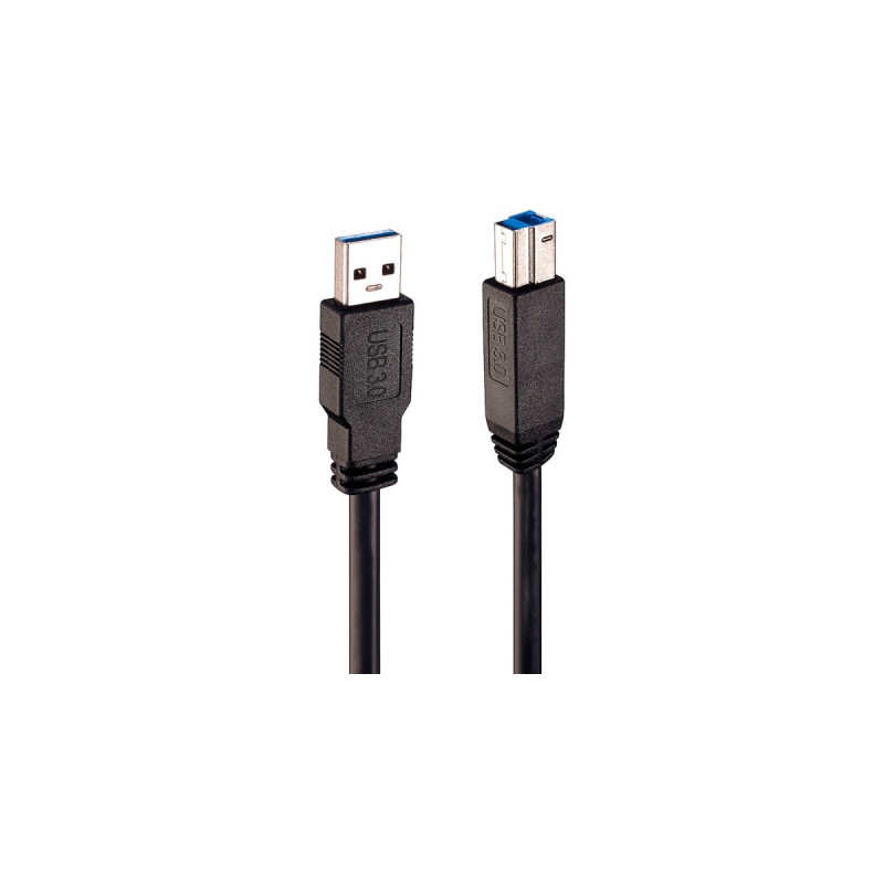 USB-B Stecker(schwarz, 10 Meter)