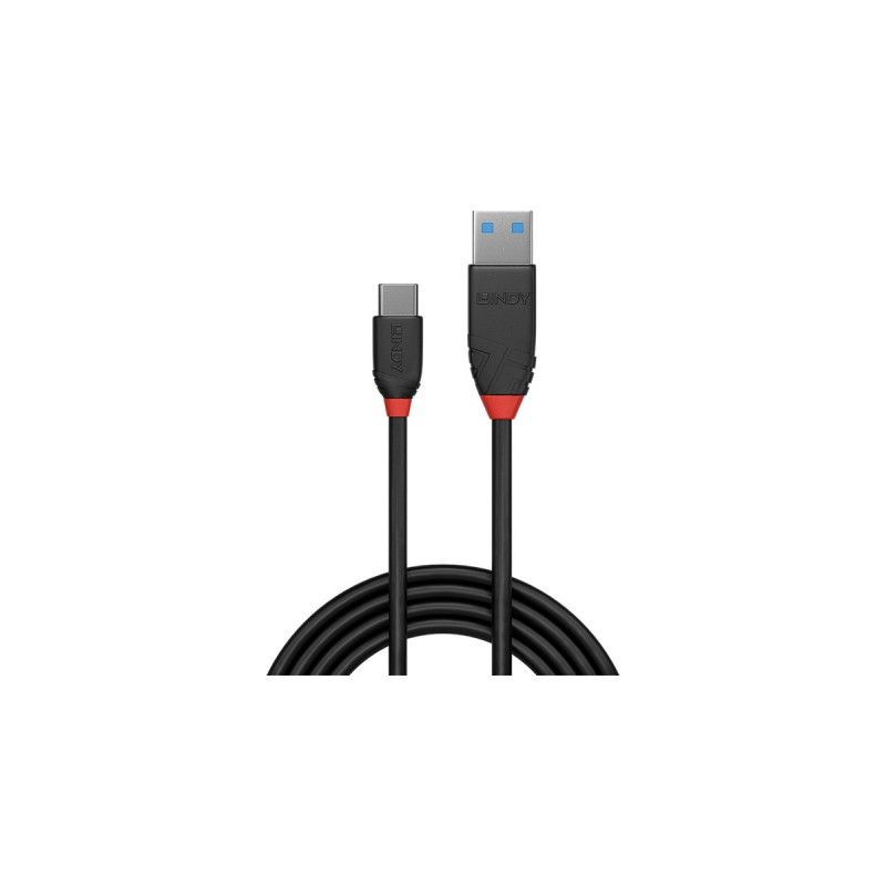 USB-C Stecker, Black Line(schwarz, 1 Meter)
