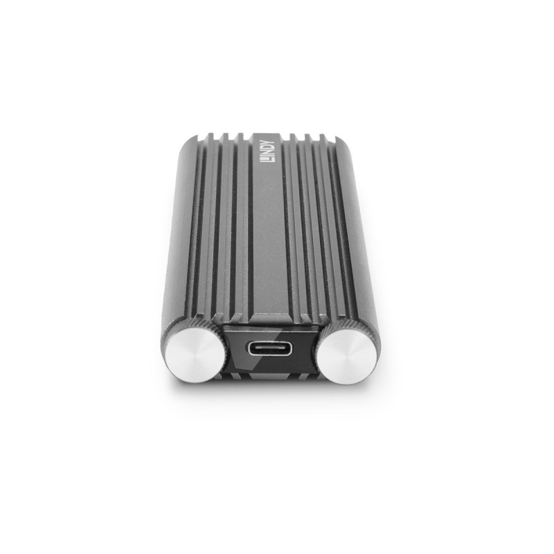 Lindy USB 3.2 Gen 2x2 NVMe M.2 SSD, Laufwerksgehäuse(silber)