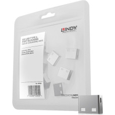 Lindy USB-A Port Schlösser, Schutzkappe(weiß)