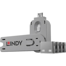 Lindy USB-A Port Schloss(silber/weiß)