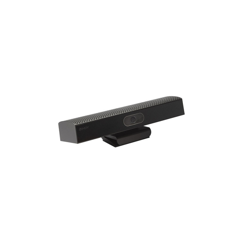 Lindy USB Typ A 4K30 Konferenz-Soundbar & Kamera, Webcam(schwarz)