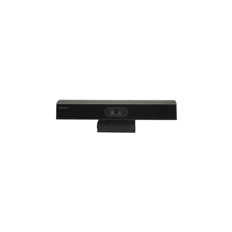 Lindy USB Typ A 4K30 Konferenz-Soundbar & Kamera, Webcam(schwarz)