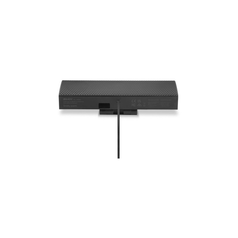 Lindy USB Typ A 4K30 Konferenz-Soundbar & Kamera, Webcam(schwarz)