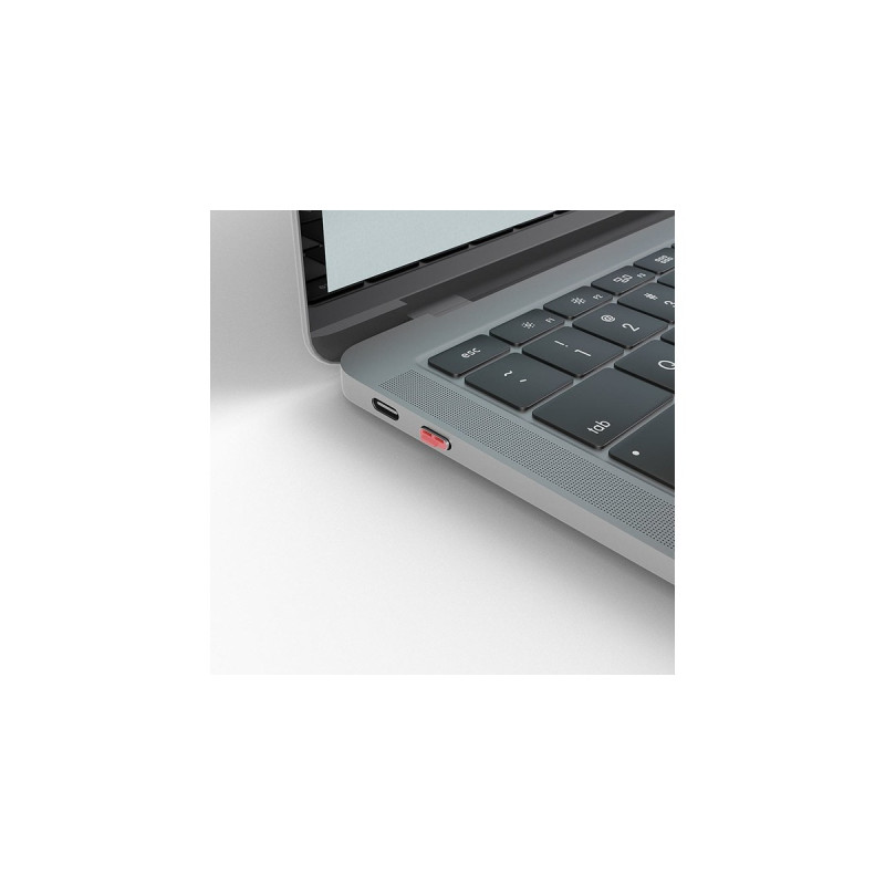 Lindy USB Typ C Port Schloss 10 Stück, Sicherheit(rot, Schlüssel separat erhältlich)