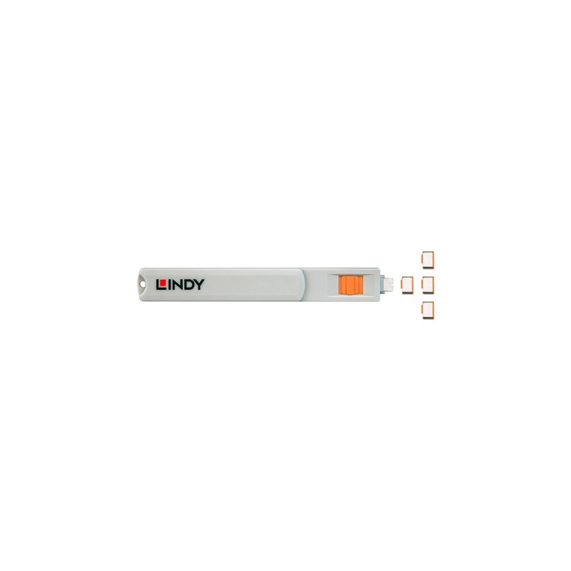 Lindy USB Typ C Port Schloss, Sicherheit(orange)