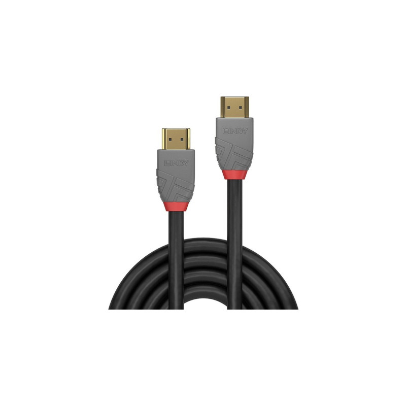 Lindy Ultra High Speed HDMI Kabel, Anthra Line(grau, 0,5 Meter)