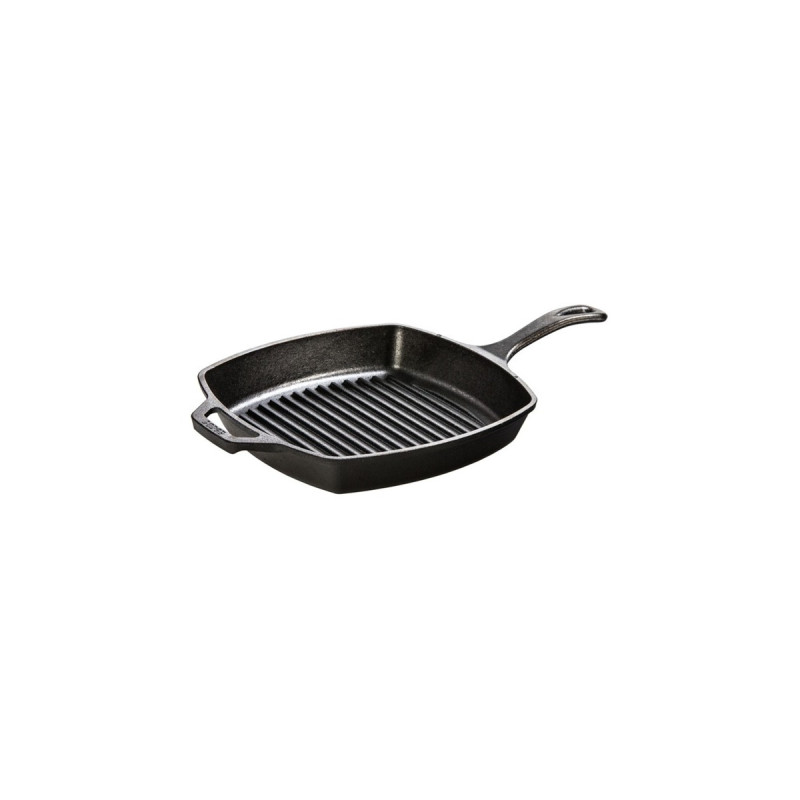 Lodge Grillpfanne L8SGP3 eckig, mit Stiel und Griff(schwarz, 26,5cm)