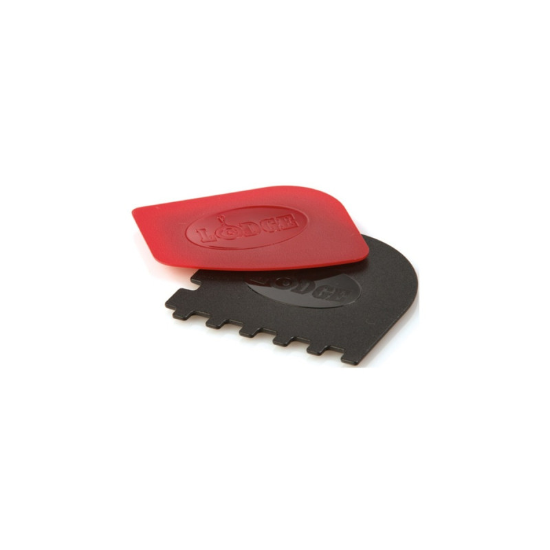 Lodge Schaber-Set SCRAPERCOMBO(schwarz/rot, 2er-Set, für Pfannen und Grillpfannen)