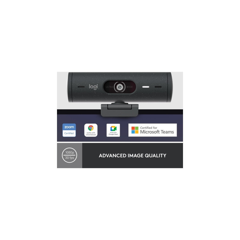 Logitech Brio 500, Webcam(schwarz, Graphite)