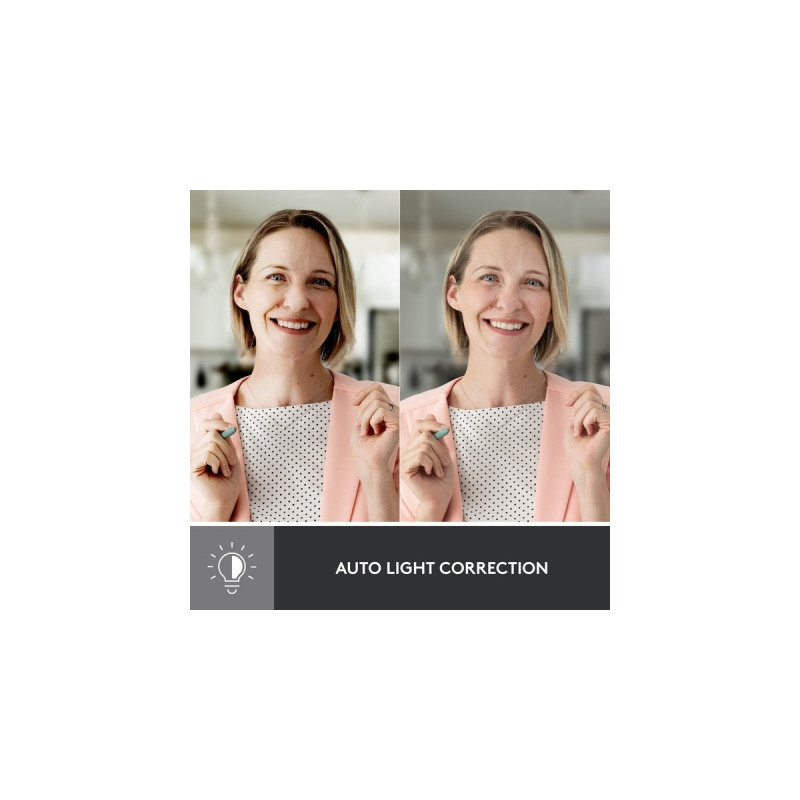 Logitech Brio 500, Webcam(weiß/schwarz, Off White)