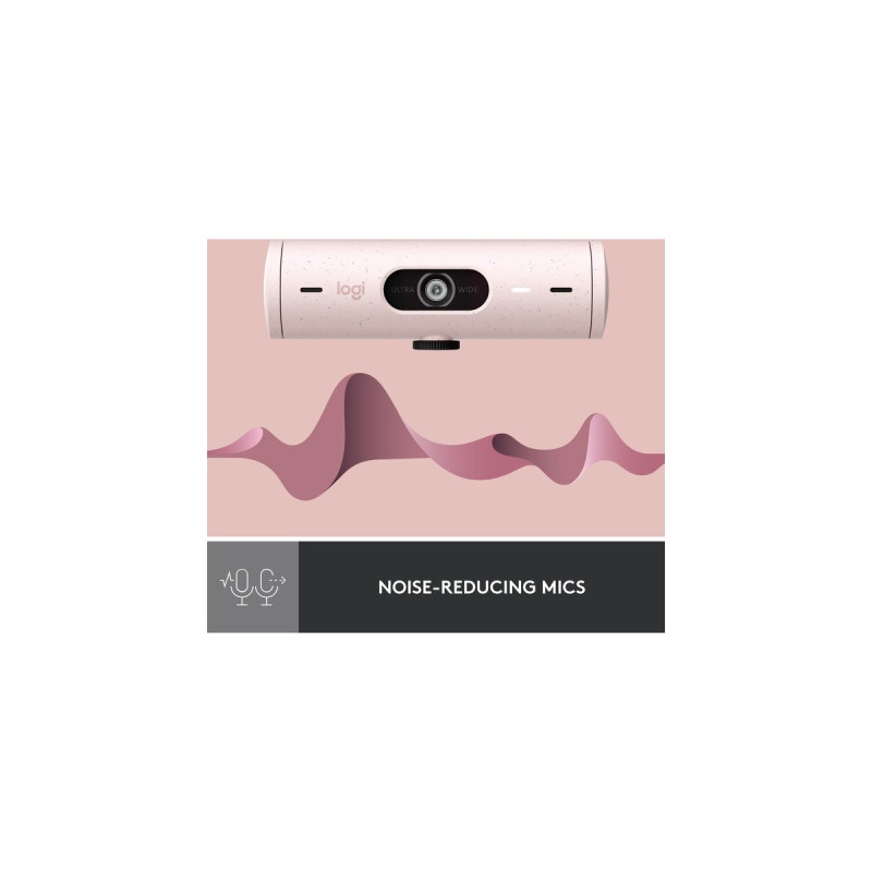 Logitech Brio 500, Webcam(rosa/schwarz, Rose)